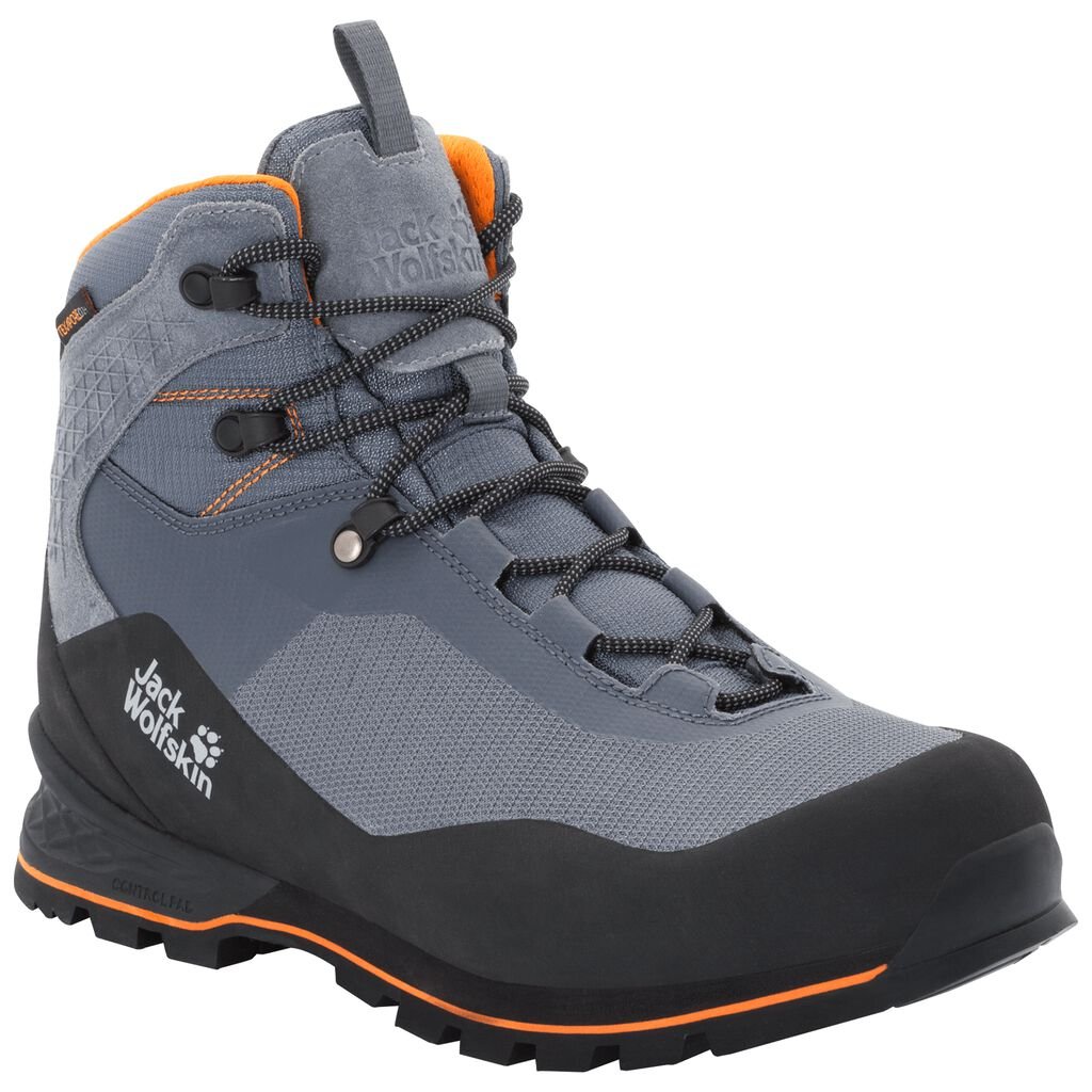 Jack Wolfskin WILDERNESS LITE TEXAPORE MID Férfi Túrabakancs Szürke/Fekete - YLTJKV-675